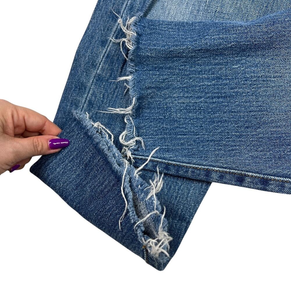 Levi’s High Rise Wedgie Fit Skinny Jeans Frayed Hem White Oak Cone Denim 32 - Picture 5 of 8